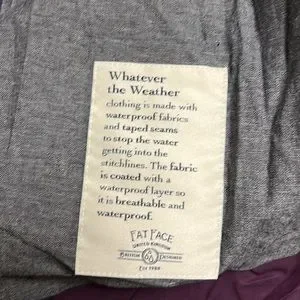 Fat Face Jackets Coats Nwt Fatface Womens Waterproof Purple